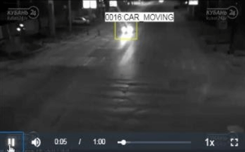 Stillshot of traffic monitoring footage
