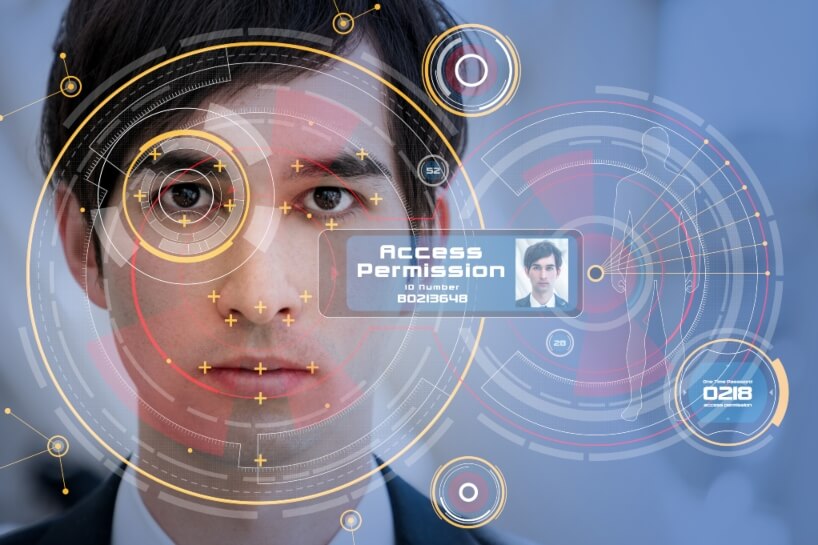 Example of facial recognition software.